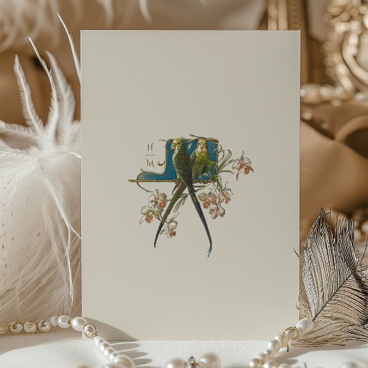 ボタニカルエレガンスパロット結婚式招待状 招待状