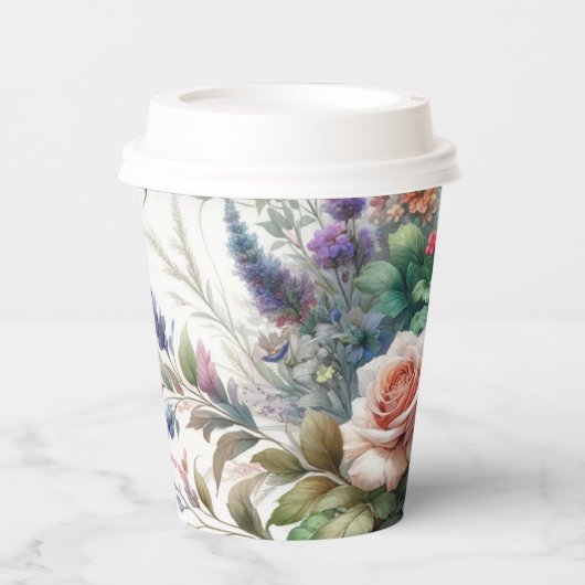 ボタニカルエレガンスフローラ紙カップ 紙コップ (正面)