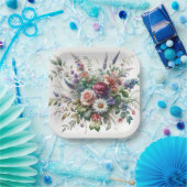 ボタニカルエレガンスフローラ紙プレート ペーパープレート (パーティー)