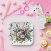 ボタニカルエレガンスフローラ紙プレート ペーパープレート (パーティー)