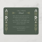 ボタニカルエレガンス結婚ズ情報カード エンクロージャーカード (正面)