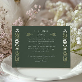 ボタニカルエレガンス結婚ズ情報カード エンクロージャーカード