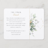 ボタニカルエレガンス結婚ズ情報カード エンクロージャーカード (正面)