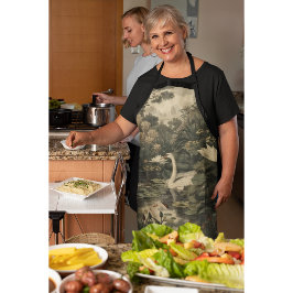 ボタニカルエレガンス – スワン・イン・ザ・フォレスト エプロン