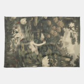 ボタニカルエレガンス – スワン・イン・ザ・フォレスト キッチンタオル (横)