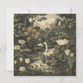 ボタニカルエレガンス – スワン・イン・ザ・フォレスト シーズンカード (正面)