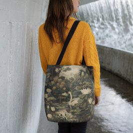 ボタニカルエレガンス – スワン・イン・ザ・フォレスト トートバッグ