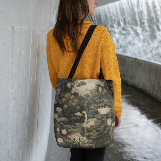 ボタニカルエレガンス – スワン・イン・ザ・フォレスト トートバッグ