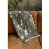 ボタニカルエレガンス – スワン・イン・ザ・フォレスト フリースブランケット