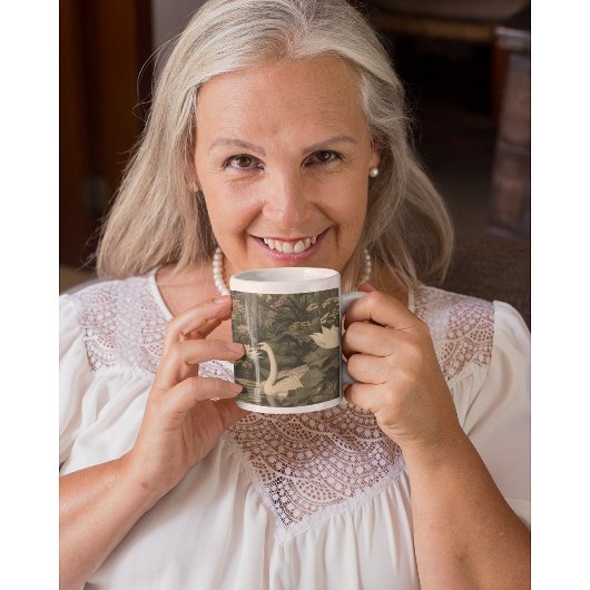 ボタニカルエレガンス – スワン・イン・ザ・フォレスト ボーンチャイナマグカップ
