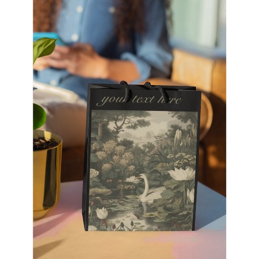 ボタニカルエレガンス – スワン・イン・ザ・フォレスト ミディアムペーパーバッグ