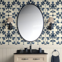 ボタニカルエレガンス – ネイビーとアイボリー- 伝統的