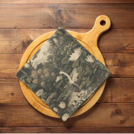 ボタニカルエレガンス – 森の中の白鳥 スタンダードカクテルナプキン