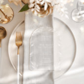 ボタニカルエレガントアクリル系結婚式レセプションメニュー アクリル招待状