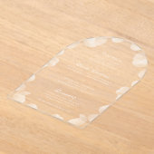 ボタニカルエレガントアクリル系結婚式レセプションメニュー アクリル招待状 (レイダウン)