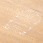 ボタニカルエレガントアクリル系結婚式レセプションメニュー アクリル招待状 (レイダウン)