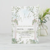 ボタニカルエレガントアーチウェディングパーティー 招待状 (スタンド正面)