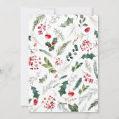 ボタニカルエレガントアーチ1フォトメリークリスマス シーズンカード (裏面)