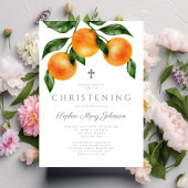 ボタニカルエレガントガール《キリスト教》洗礼式や命名式 招待状