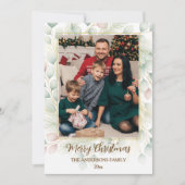 ボタニカルエレガントクリスマスファミリーの写真 シーズンカード (正面)