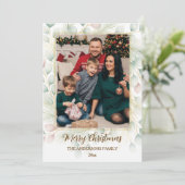 ボタニカルエレガントクリスマスファミリーの写真 シーズンカード (スタンド正面)