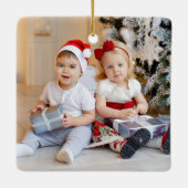 ボタニカルエレガントクリスマスファミリー5写真 セラミックオーナメント (裏面)