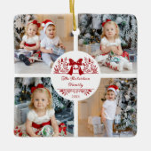 ボタニカルエレガントクリスマスファミリー5写真 セラミックオーナメント (正面)