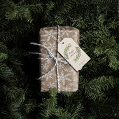 ボタニカルエレガントクリスマスリースハッピーホリデー ギフトタグ