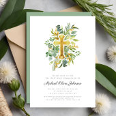 ボタニカルエレガントクロスファースト聖餐式 招待状