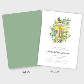 ボタニカルエレガントクロスファースト聖餐式 招待状