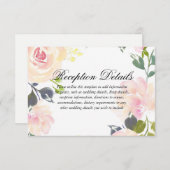 ボタニカルエレガントフラワーウェディングの披露宴の詳細 エンクロージャーカード (正面/裏面)