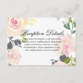 ボタニカルエレガントフラワーウェディングの披露宴の詳細 エンクロージャーカード (正面)
