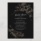 ボタニカルエレガントブライダルシャワー招待状 (正面)