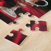 ボタニカルエレガントブーケレッドローズ ジグソーパズル (側面)