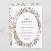 ボタニカルエレガントベイビーシャワー招待状 招待状 (正面/裏面)