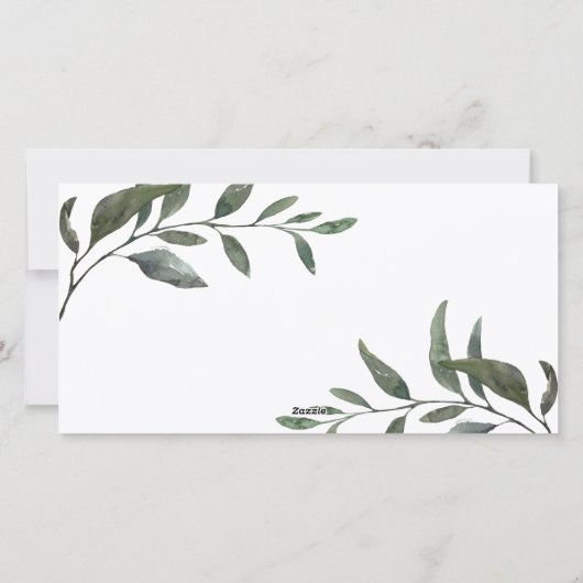 ボタニカルエレガントホリデークリスマスフォト シーズンカード (裏面)