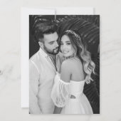 ボタニカルエレガントムーディフォト結婚式招待状 招待状 (裏面)