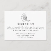 ボタニカルエレガントムーン&スターウェディングレセプション エンクロージャーカード (正面)