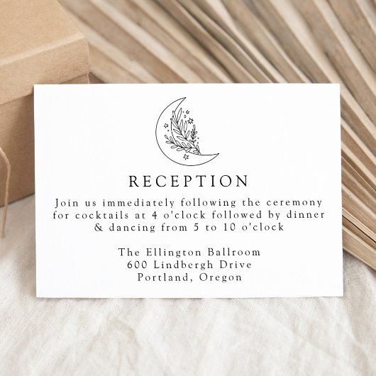 ボタニカルエレガントムーン&スターウェディングレセプション エンクロージャーカード