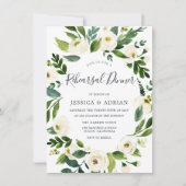 ボタニカルエレガントリースリハーサルディナー招待状 招待状 (正面)