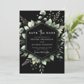 ボタニカルエレガントロマンスージュグリーン結婚ズ セーブザデート (スタンド正面)