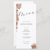 ボタニカルエレガント秋のフローラのメ結婚ニュー メニュー (正面/裏面)
