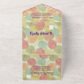 ボタニカルエレガント 秋の落ち葉 ウェディング オールインワン招待状 (外側)