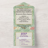 ボタニカルエレガント 秋の落ち葉 ウェディング オールインワン招待状 (内側)