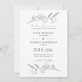 ボタニカルエレガ魅力的ントウェディング招待状 招待状 (正面)