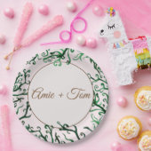 ボタニカルエレメ結婚ントのカスタム紙プレート ペーパープレート (パーティー)