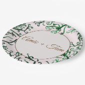 ボタニカルエレメ結婚ントのカスタム紙プレート ペーパープレート (アングル)