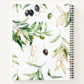 ボタニカルオリーブの枝レシピ主催者 ノートブック (裏面)