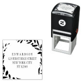 ボタニカルオリーブの枝葉差出人住所スタンプ セルフインキングスタンプ (インサイチュ)