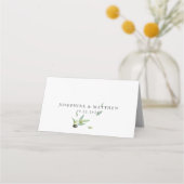 ボタニカルオリーブエレガントブランチ結婚書道 プレイスカード (裏面)